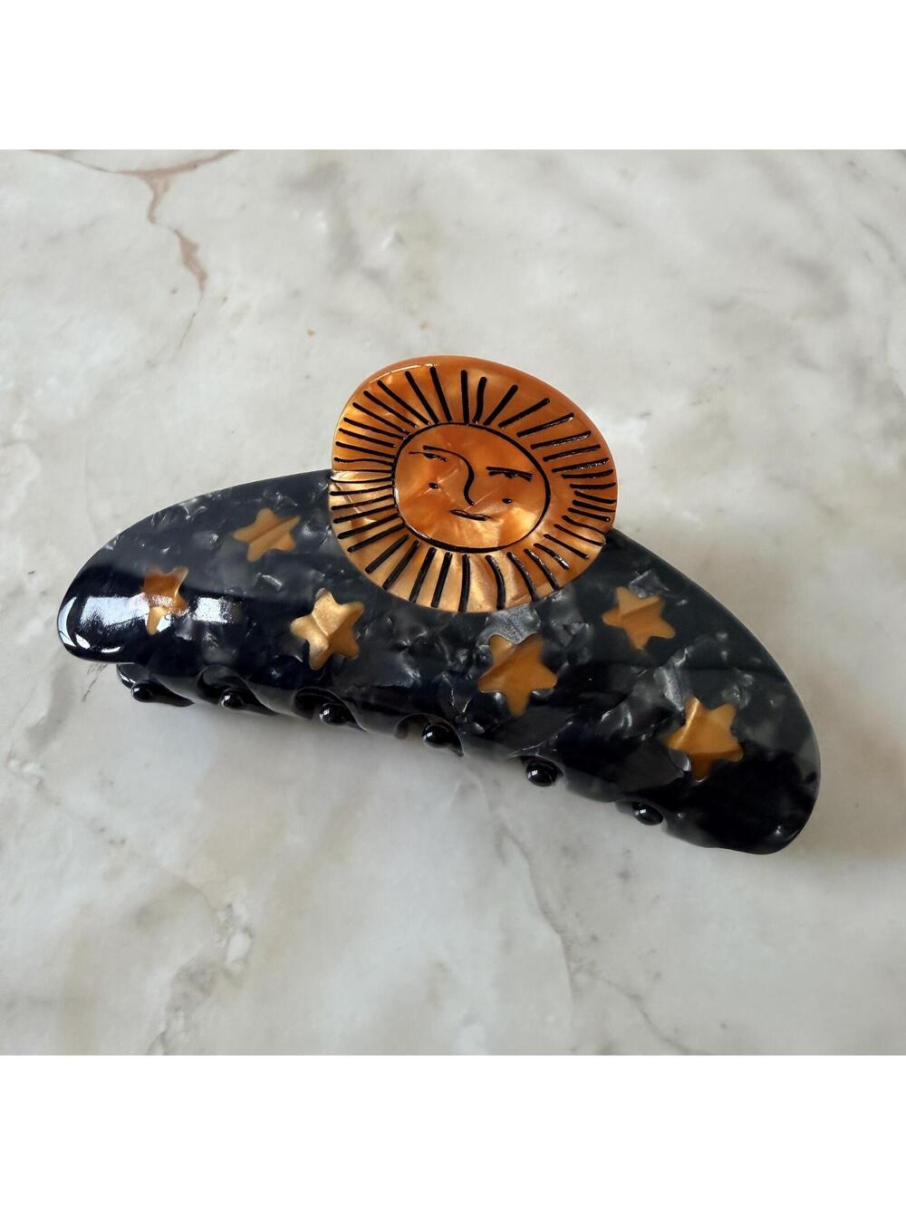 Sun and Stars Hair Claw Clip